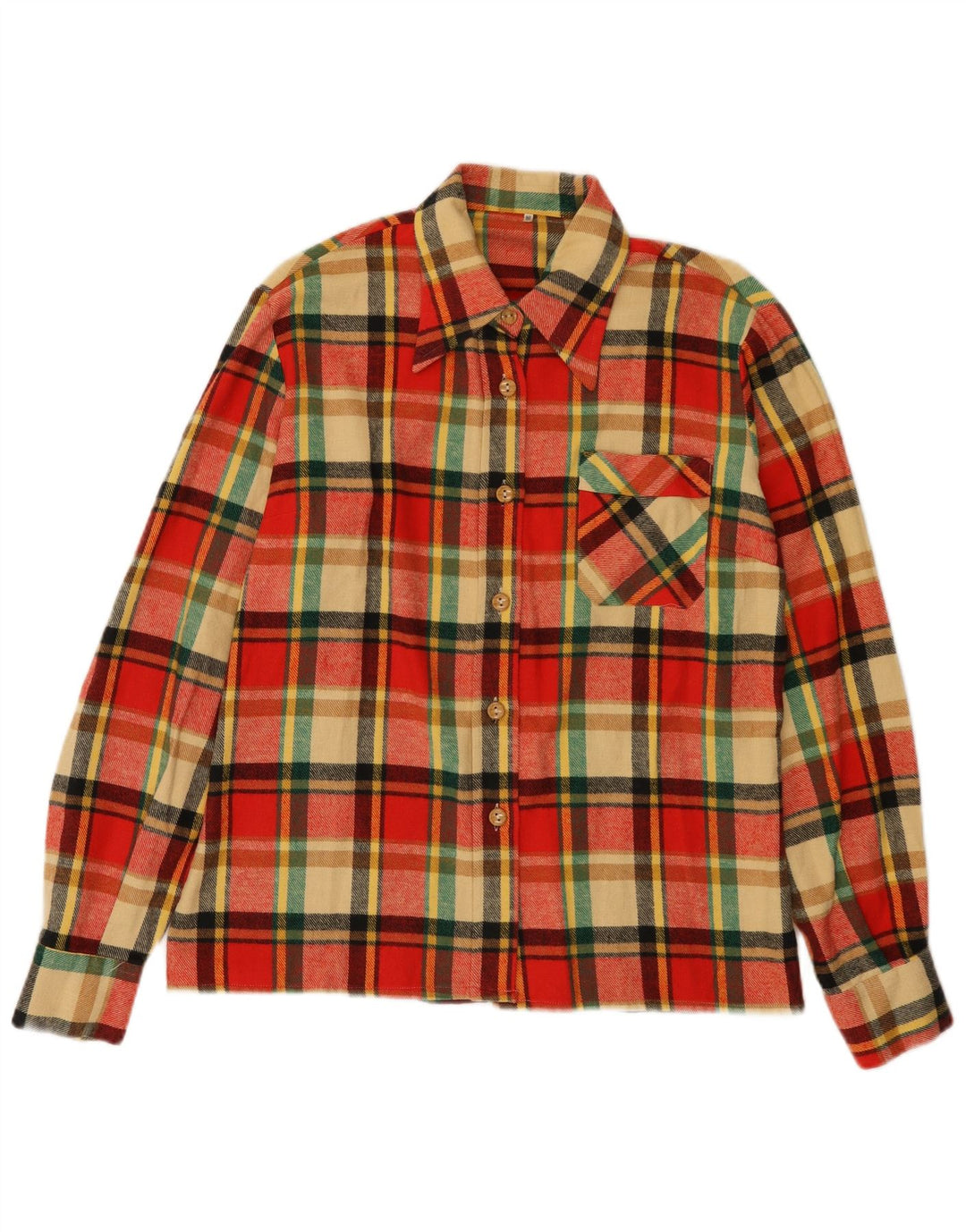 Camisa de franela vintage para mujer IT 50 XL Red Check