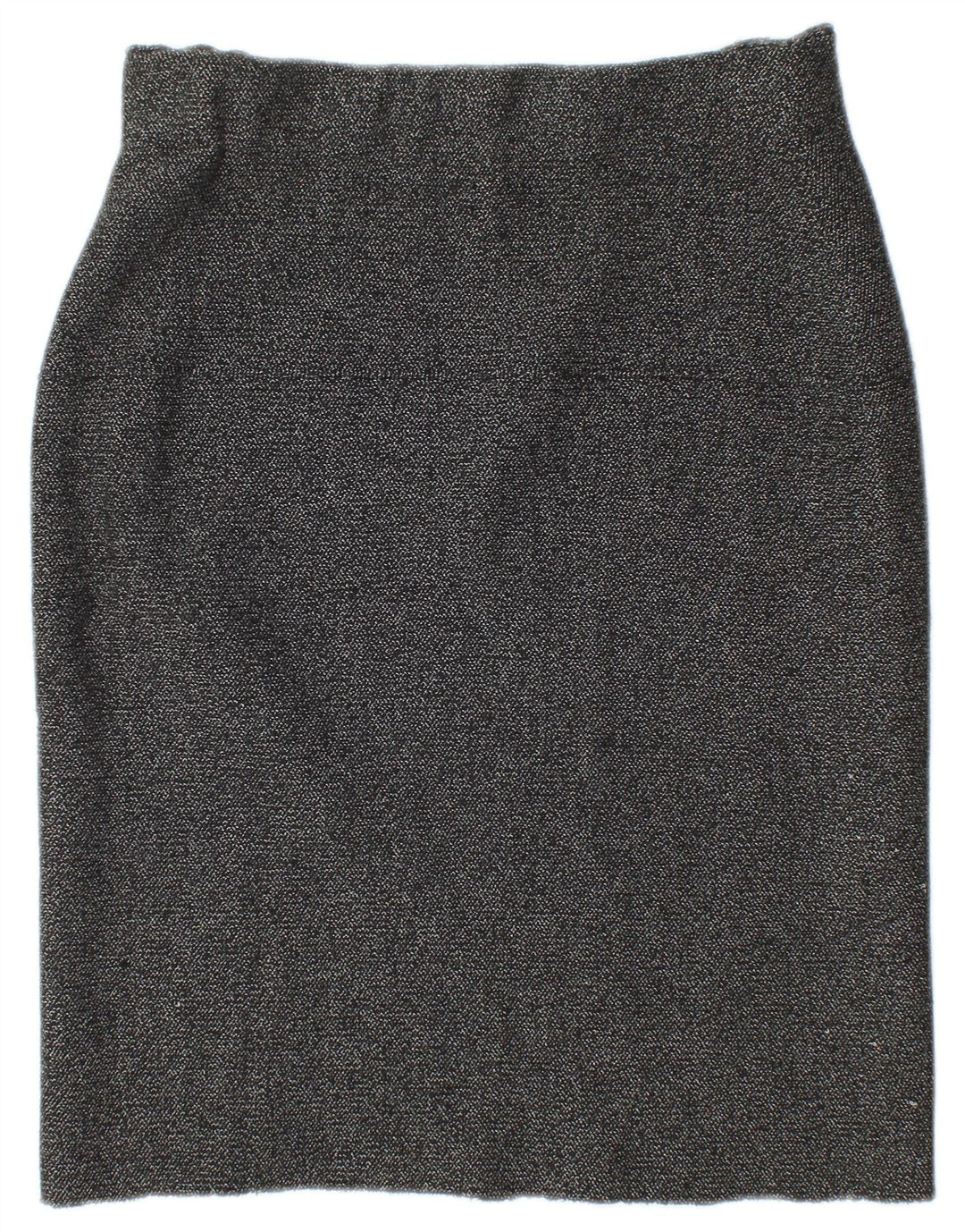 Zara Mujer Falda Lápiz De Punto Mediana W28 Gris Moteado