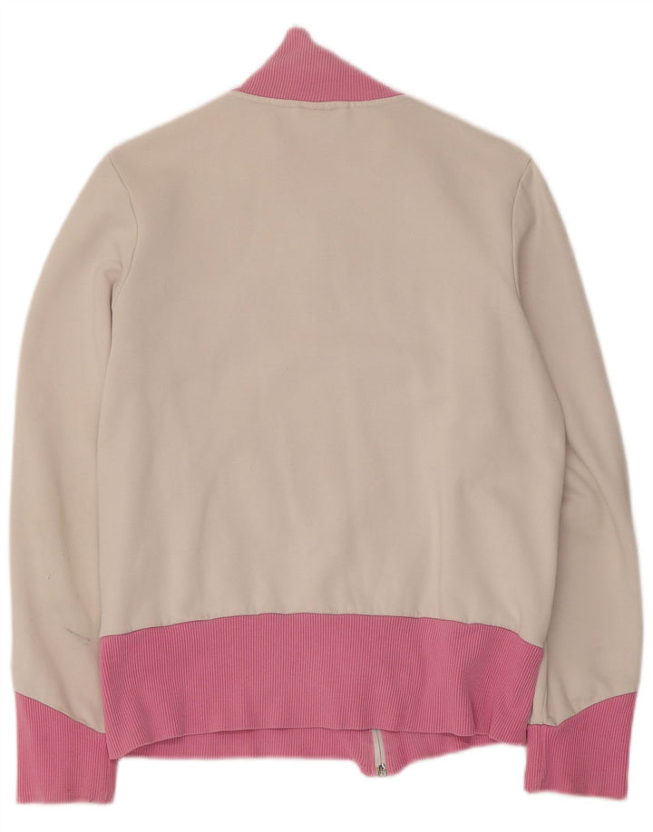Puma Mujer Graphic Chándal Top Chaqueta UK 12 Medium Blanco Colorblock