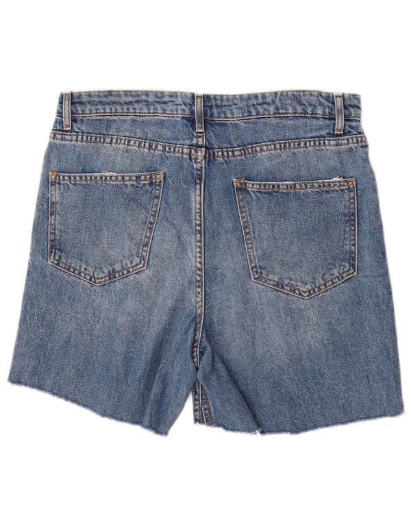 Zara Mujer Shorts Vaqueros EU 40 Medium W30 Algodón Azul