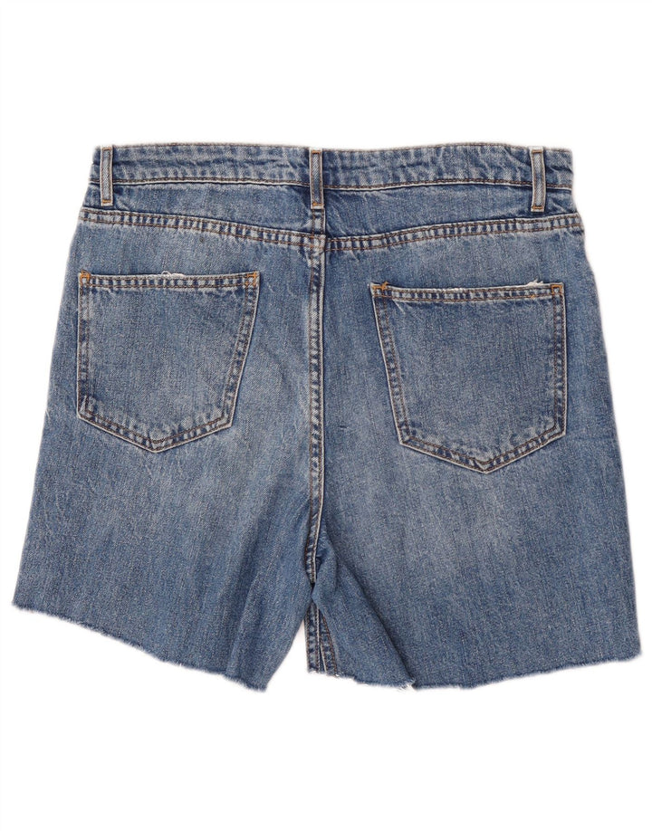 Zara Mujer Shorts Vaqueros EU 40 Medium W30 Algodón Azul