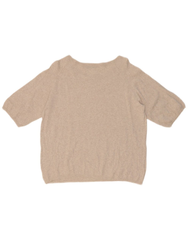 Zara Mujer Blusa Extragrande Top UK 10 Small Beige
