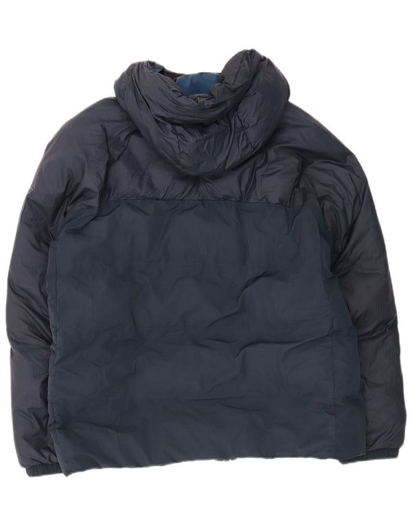 Timberland Chaqueta acolchada con capucha para hombre UK 42 XL Nylon azul marino