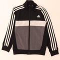 Adidas - Chaqueta de chándal para niño, 7-8 años, color negro, poliéster