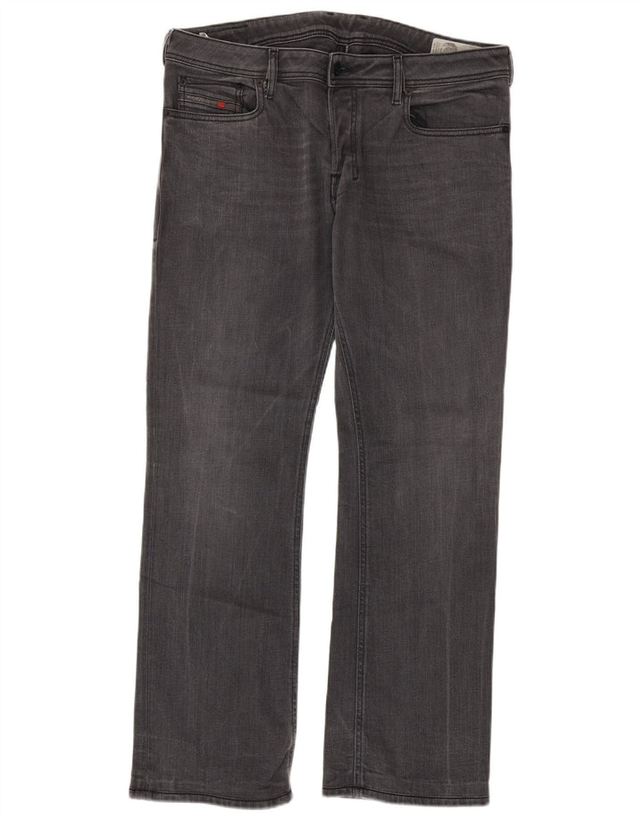 Diesel Hombre Zatiny Regular Bootcut Jeans W34 L32 Algodón Gris