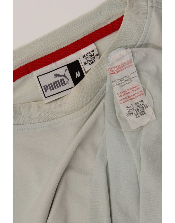 Puma Camiseta Regular De Manga Corta Para Hombre Top Azul Medio Algodón
