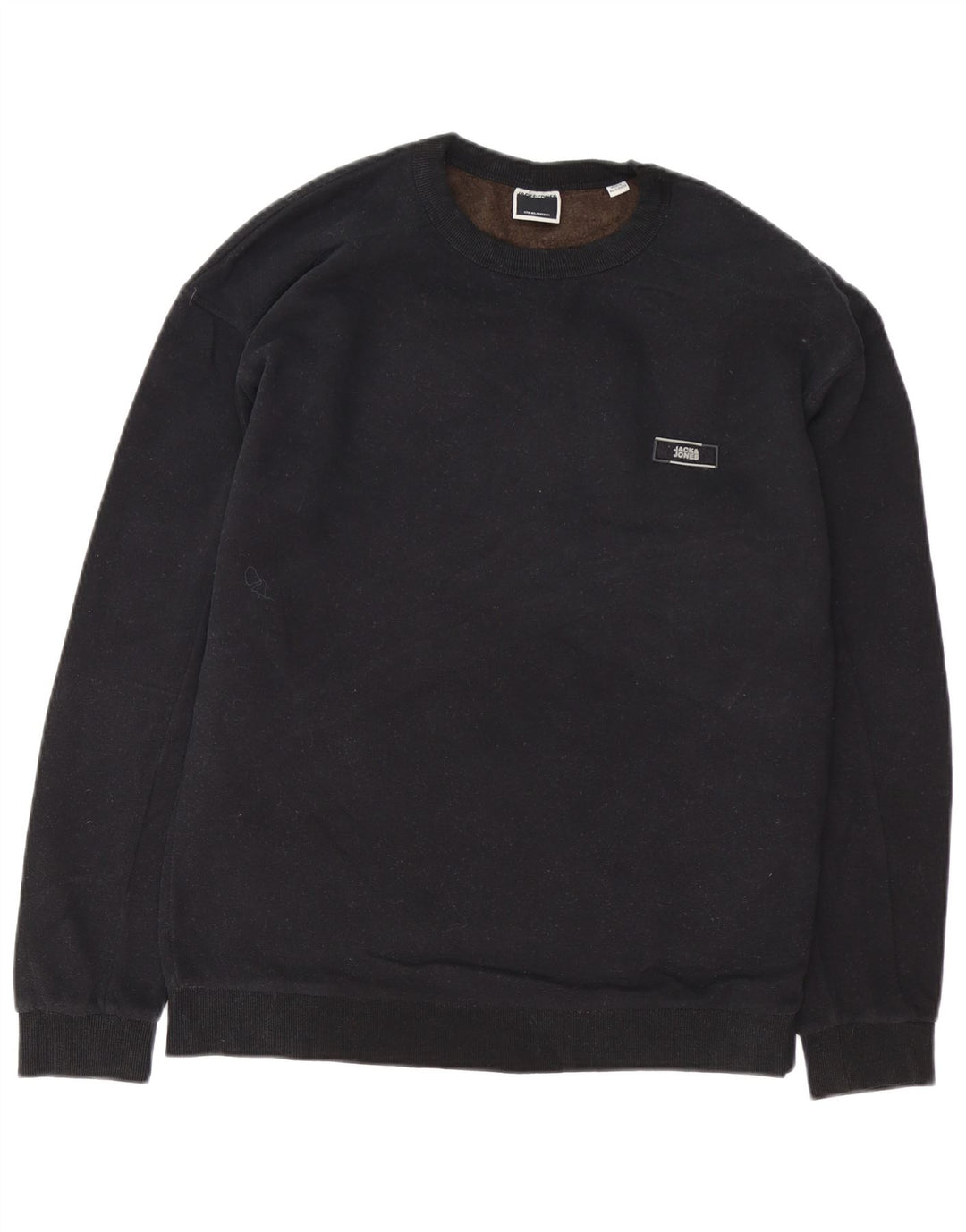 JACK & JONES Hombre Core Graphic Sudadera Jumper Large Negro Algodón