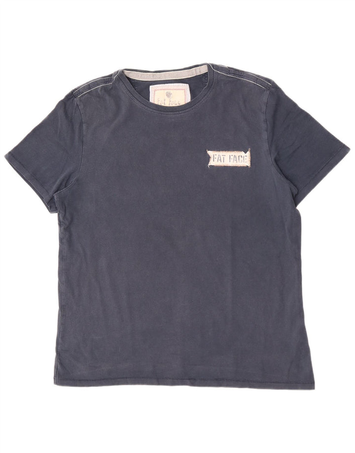 Camiseta estampada para hombre Fat Face Top mediano de algodón azul marino