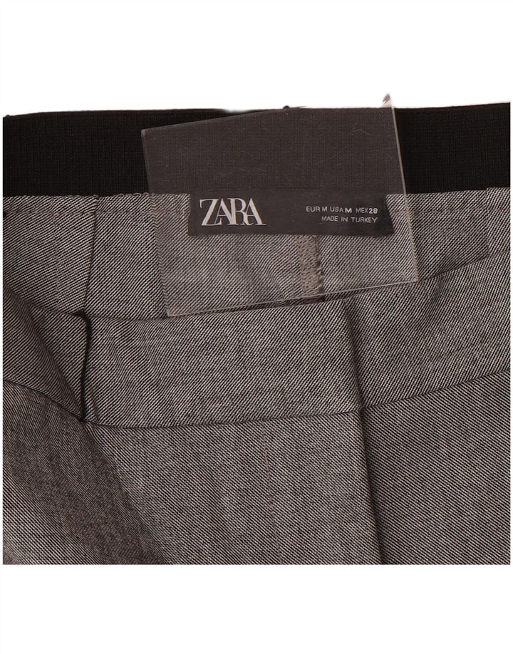 Zara Mujer Pantalón De Traje Slim Medium W28 L28 Gris