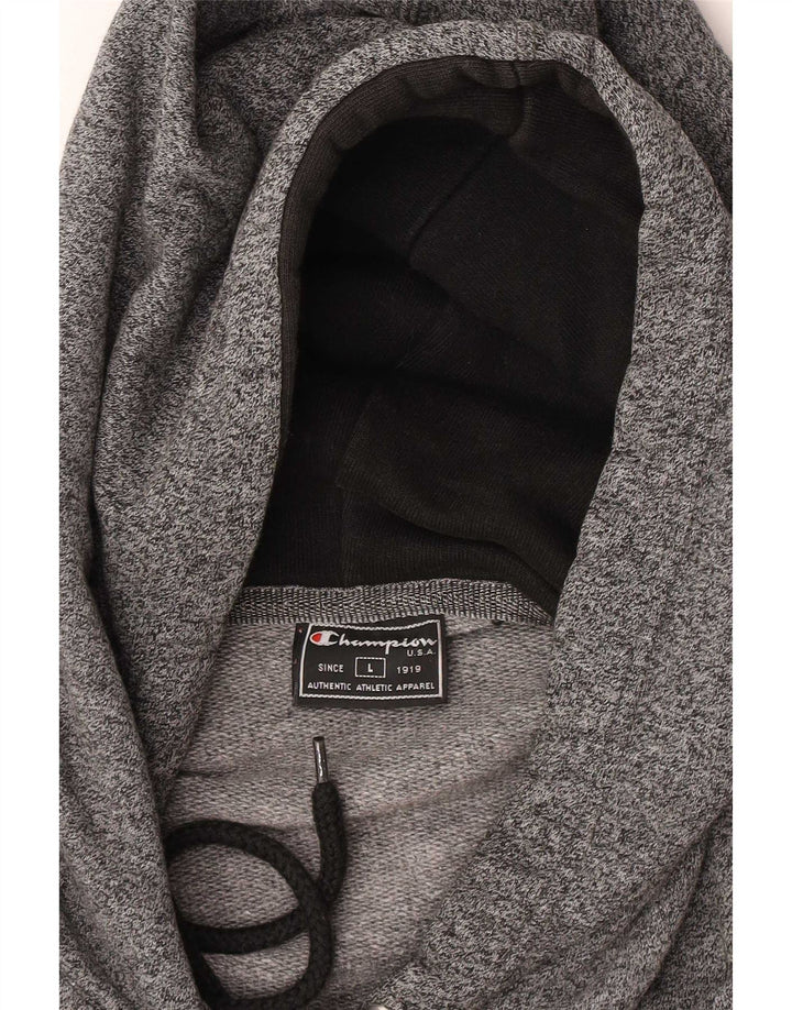 Champion Jersey con capucha de ajuste regular para hombre, talla grande, gris moteado