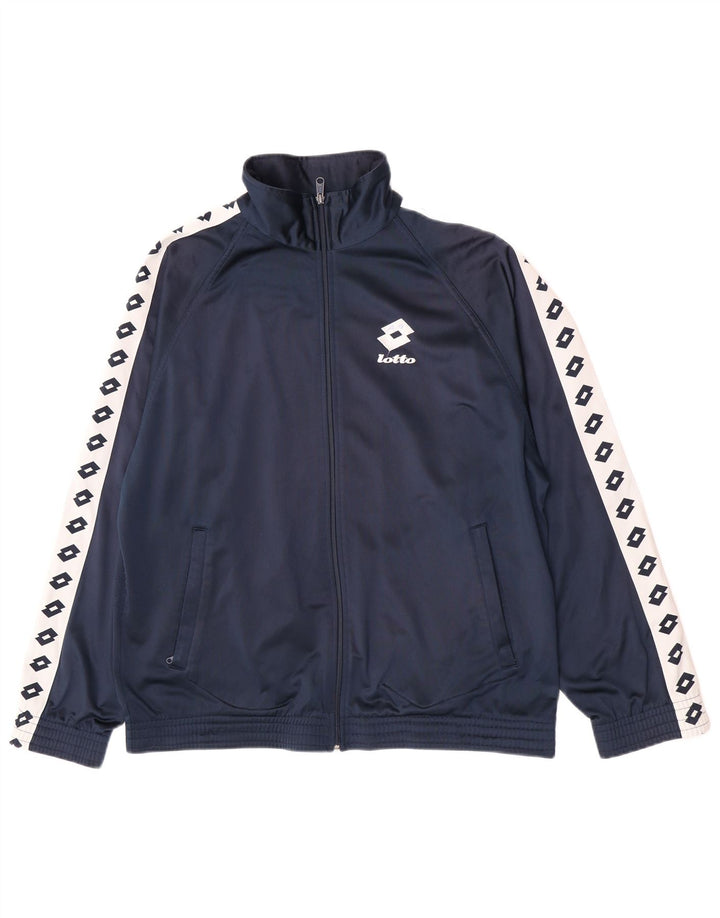 Lotto Hombre Chaqueta De Chándal Con Gráfico XL Azul Marino Colorblock