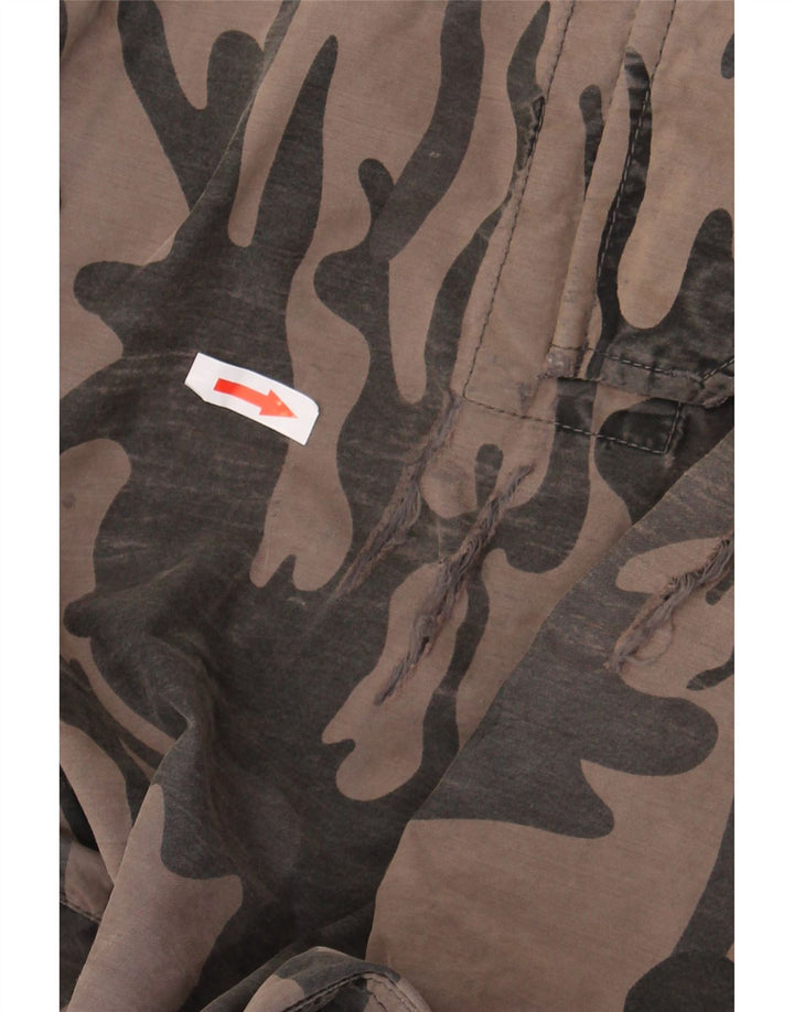 Shorts cargo Schott para hombre W34 Large Brown Camuflaje