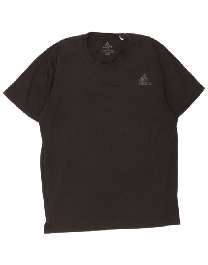 Adidas Mens Climalite Camiseta Top Pequeño Negro Poliéster
