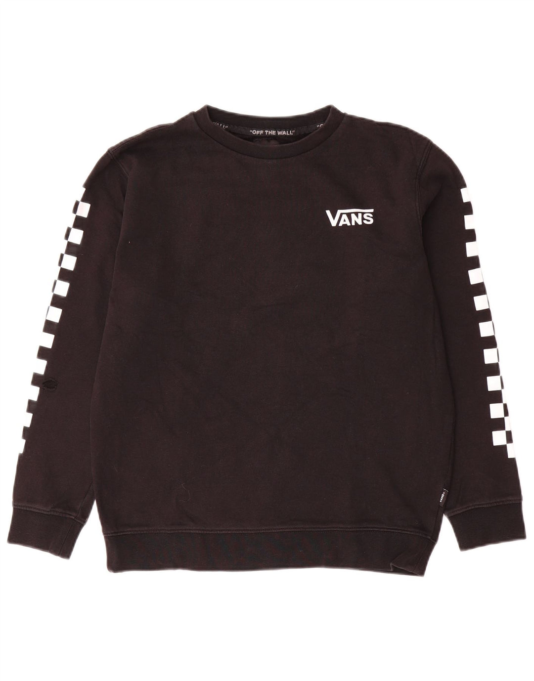 Vans - Sudadera gráfica para mujer, talla 40, talla grande, algodón negro