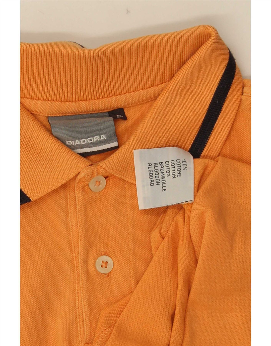 Diadora Polo Hombre Naranja Medio Algodón