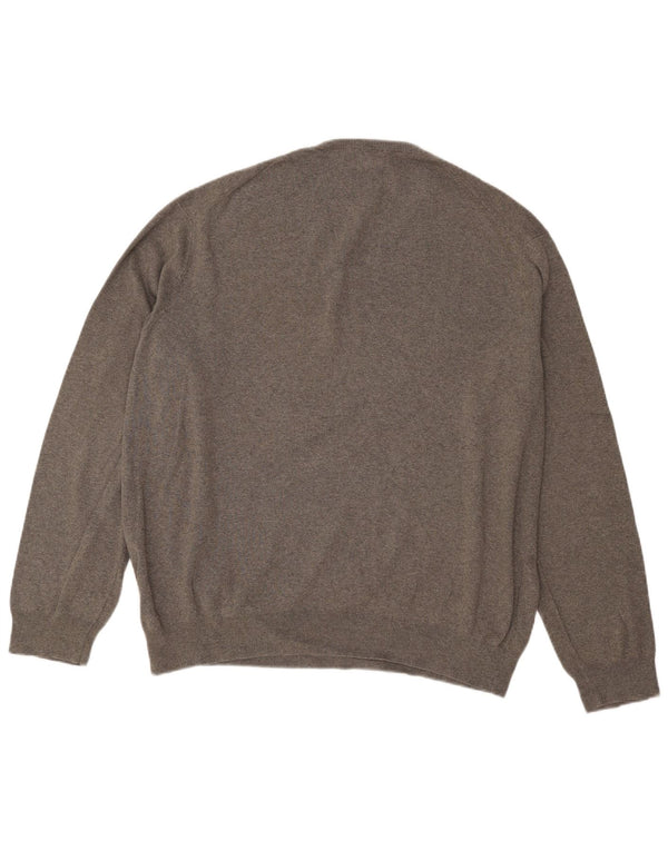 Polo Ralph Lauren - Jersey con cuello en V para hombre, talla 2XL, color gris