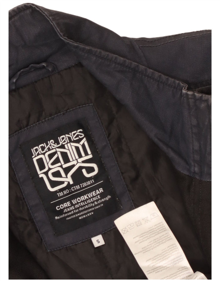 JACK & JONES Chaqueta utilitaria para hombre UK 36 Small Azul marino Algodón