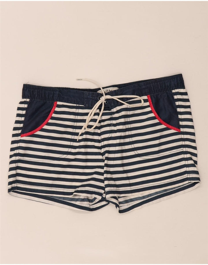 Bañador para mujer Fat Face UK 40 Grande Poliéster a rayas azul marino