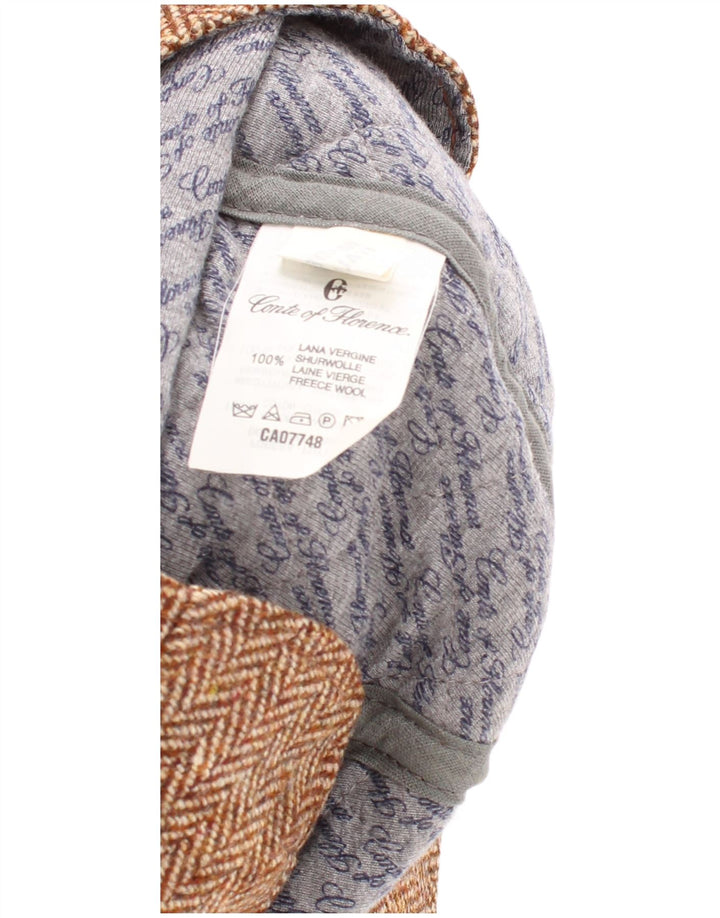 Conte of Florence - Gorra plana para hombre, color beige medio, diseño de espiga, clásica