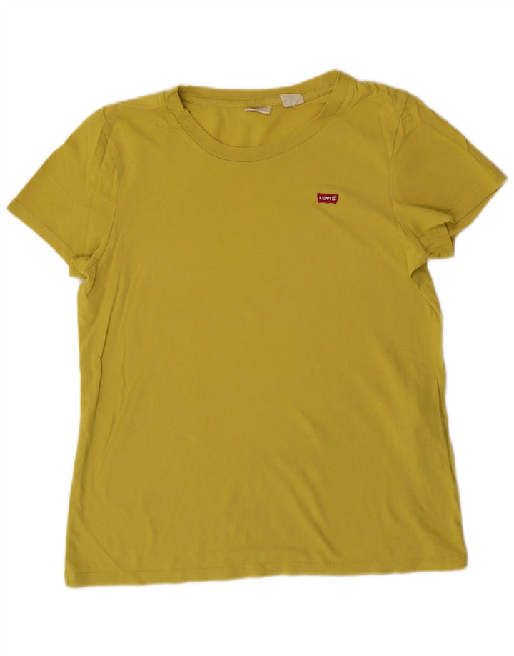 LEVI'S Hombre Camiseta Top Small Amarillo Algodón
