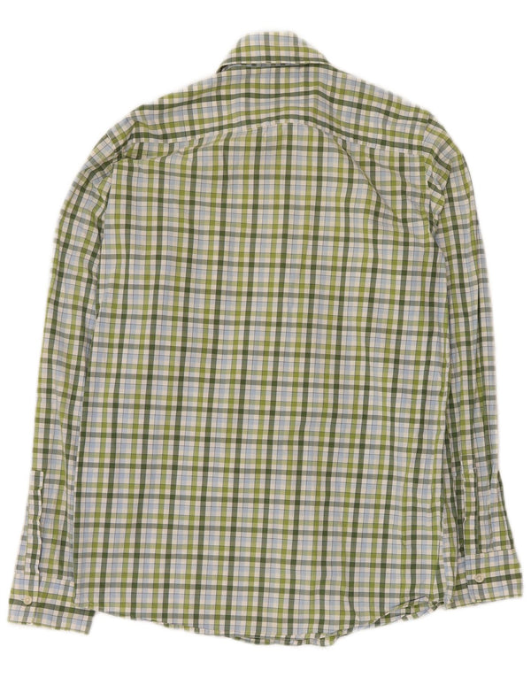 Camisa HUGO BOSS Hombre Small Verde Cuadros Algodón