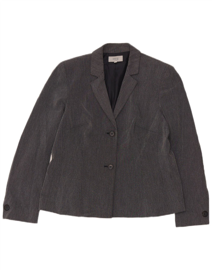 Marks & Spencer Chaqueta Blazer Estándar para Mujer UK 46 Grande Azul Marino