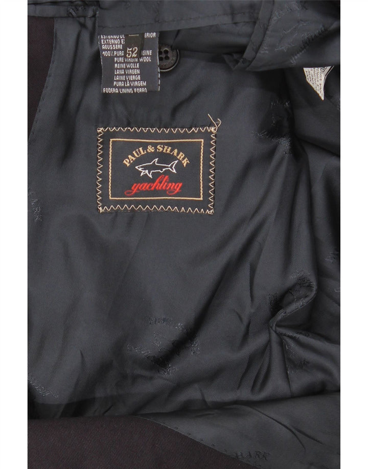 Paul & Shark Chaqueta tipo blazer de 2 botones para hombre IT 52 XL Lana virgen azul marino
