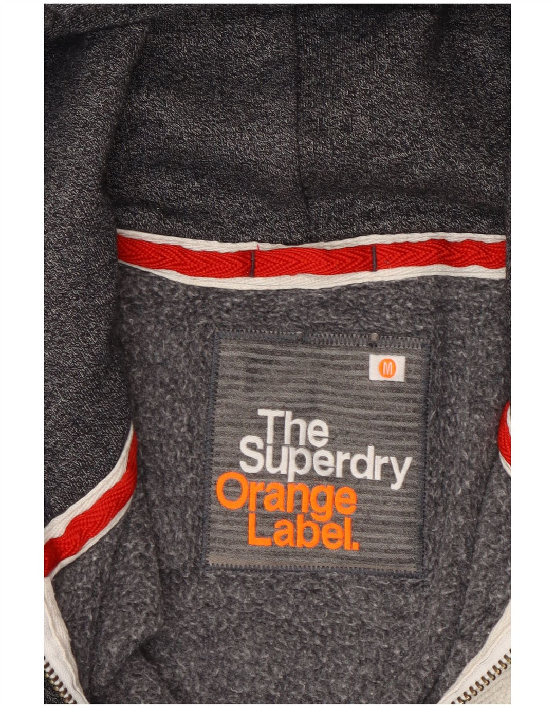 Superdry Hombre Sudadera Con Capucha Y Cremallera De Algodón Moteado Gris Medio