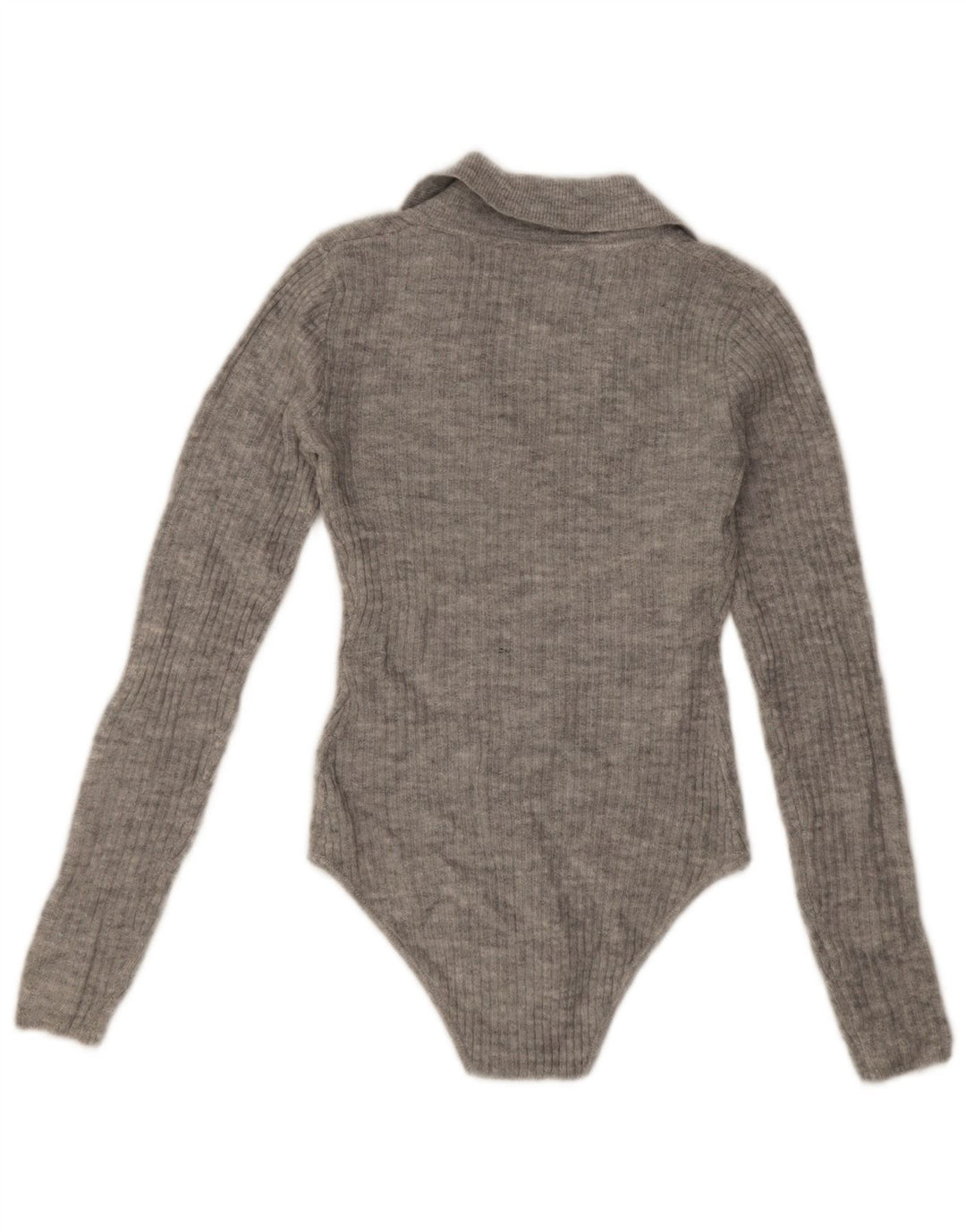 Jack Wills Body de Manga Larga para Mujer UK 8 Small Gris Acrílico