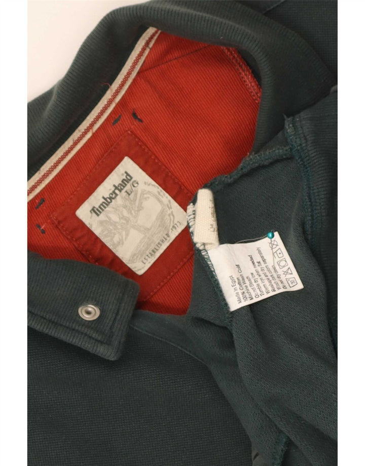 Timberland Hombre Chándal Top Chaqueta Grande Algodón Verde
