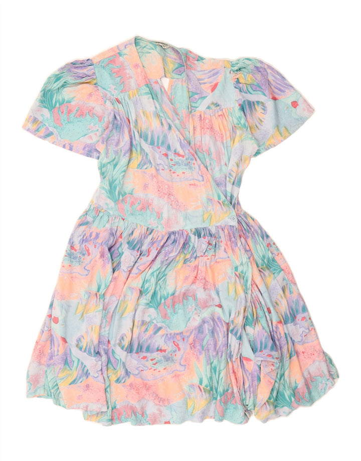 RENATE Womens Wrap Dress UK 14 Medium Multicoloured Floral Vintage Renate and Second-Hand Renate from Messina Hembry 