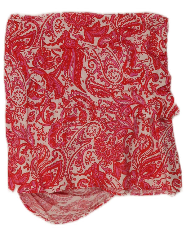 Minifalda Zara Mujer Mediana W28 Rojo Paisley