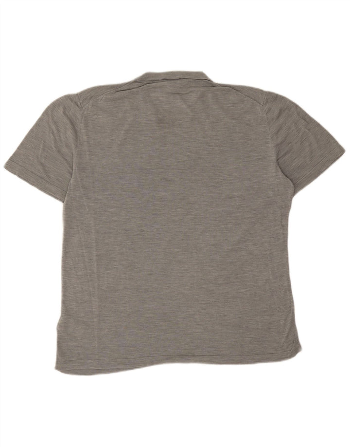 Cos Camiseta para hombre Top grande de algodón moteado gris