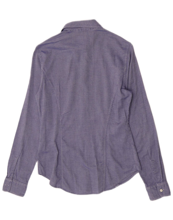 Max & Co. Camisa para mujer Reino Unido 42 Algodón azul medio