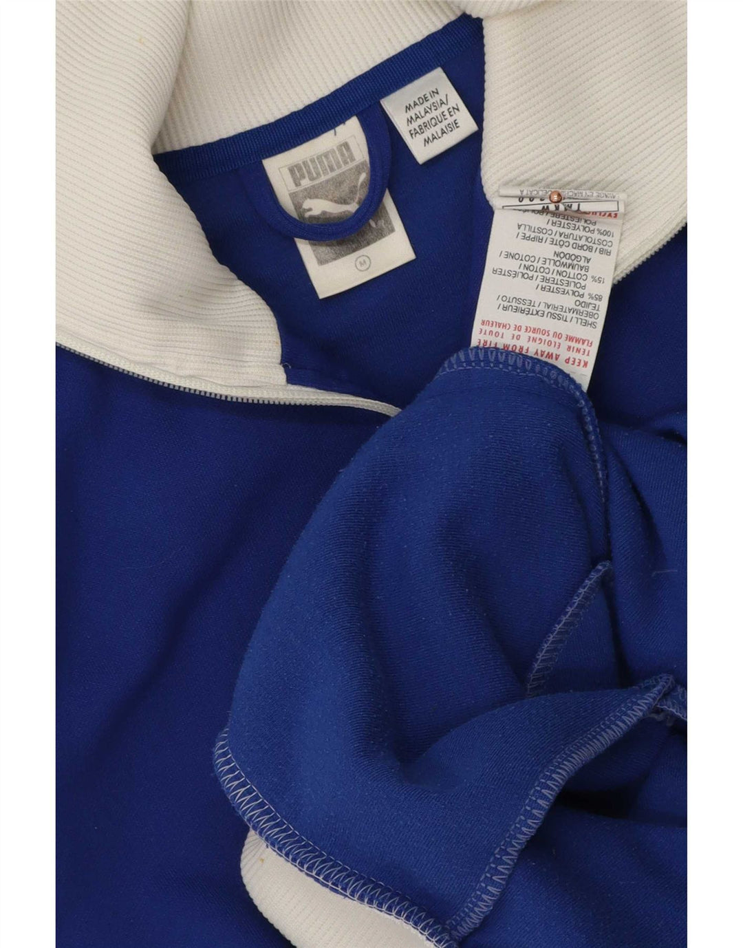 Puma Chaqueta De Chándal Con Estampado Gráfico De Poliéster Color Block En Azul Medio