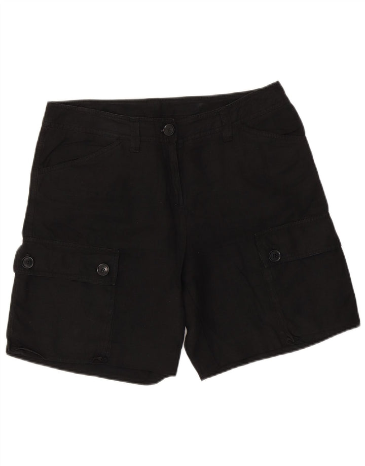 Cerruti 1881 Shorts cargo para hombre W32 Medium Black Linen