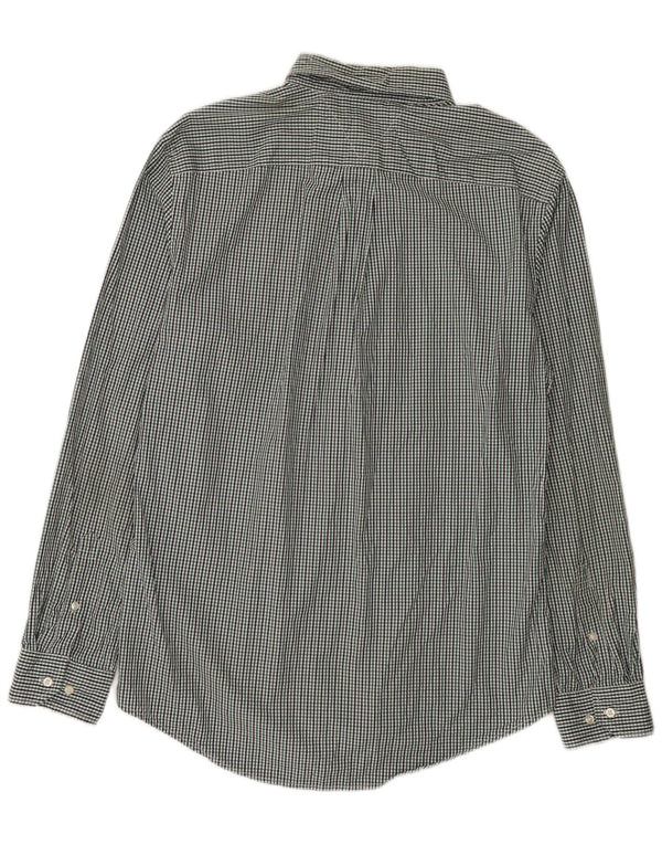 Camisa Tommy Hilfiger de corte personalizado para hombre de algodón a cuadros verde grande