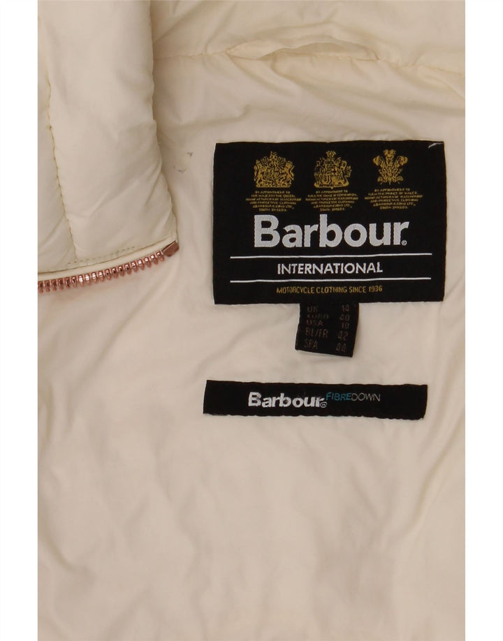 Barbour Abrigo acolchado para mujer Reino Unido 44 Grande Blanco Sintético