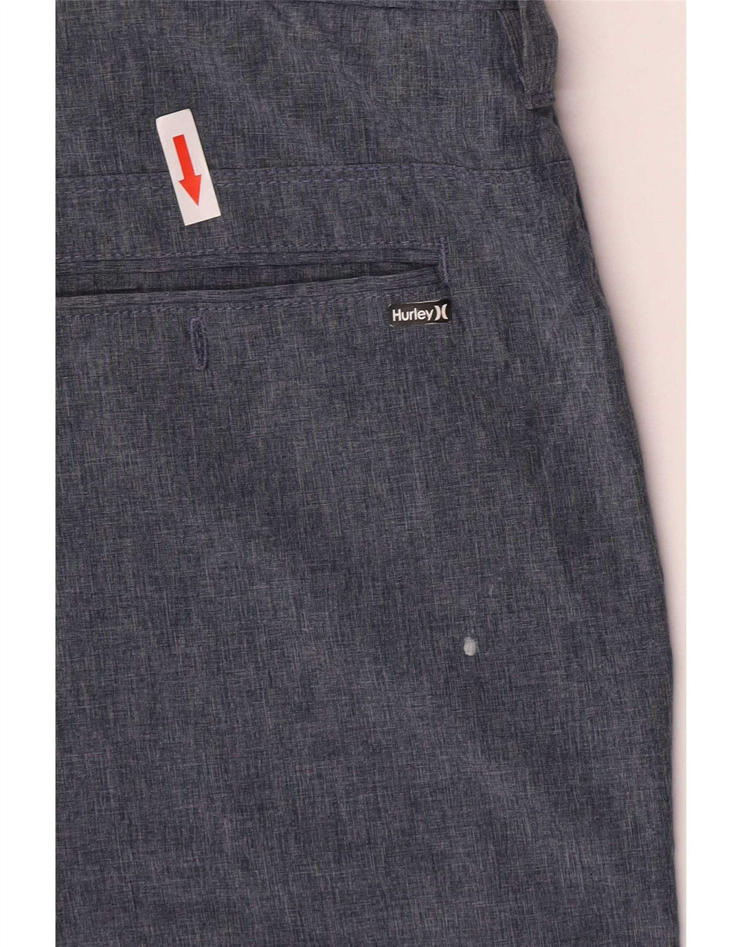 Pantalones cortos chinos regulares Hurley para hombre Medium W30 Poliéster azul