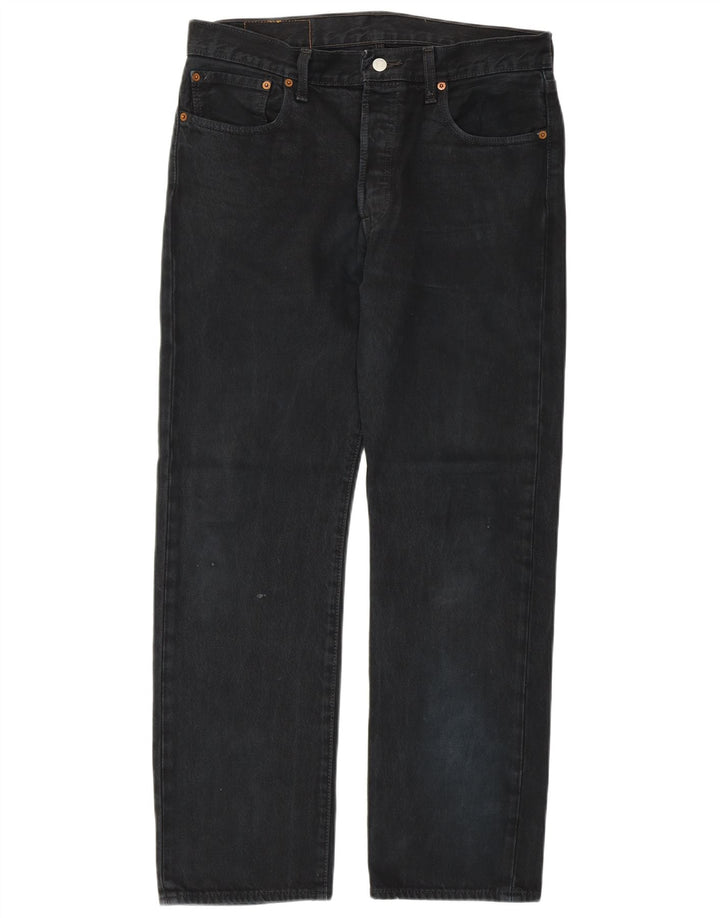 Levi's Vaqueros rectos 501 para hombre W33 L30 Algodón negro
