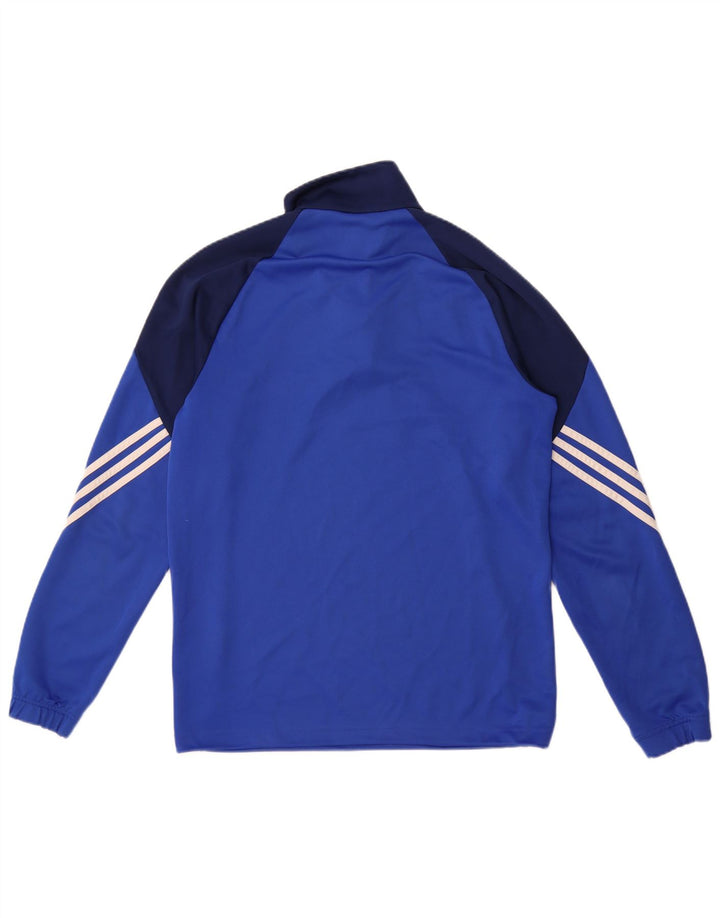 Adidas Hombre Climalite Jersey Chándal Top Azul Medio Colorblock