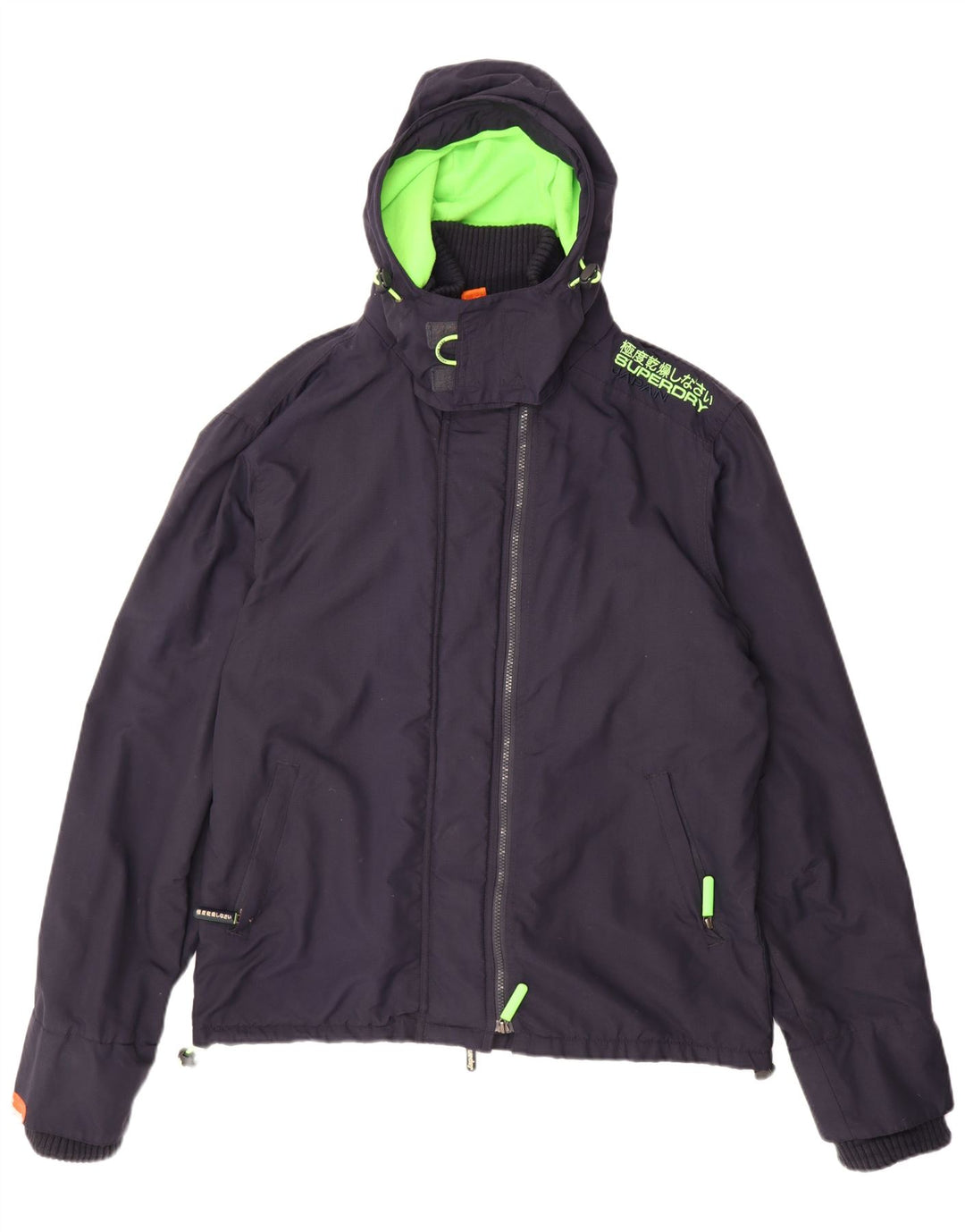 SUPERDRY Chaqueta cortavientos con capucha para hombre UK 44 2XL Azul marino