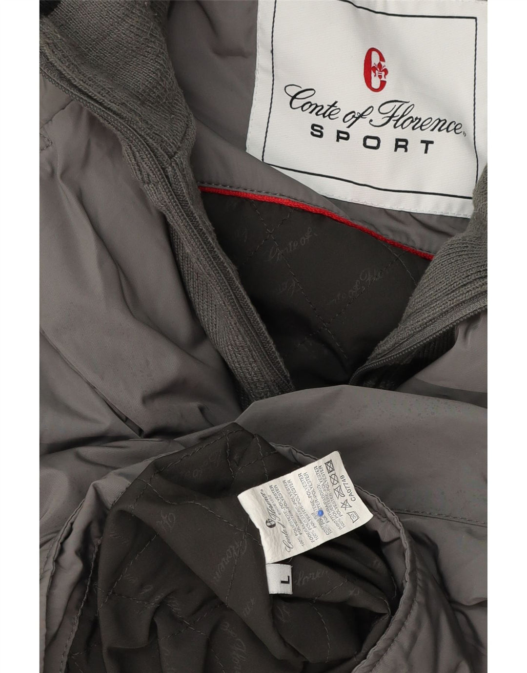 Conte of Florence Chaqueta Bomber para Hombre UK 40 Grande Poliéster Gris