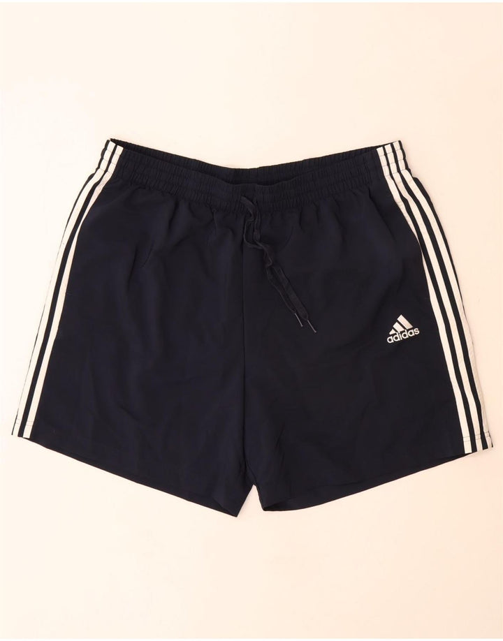 Adidas Pantalones cortos deportivos para hombre 2XL Azul marino Poliéster