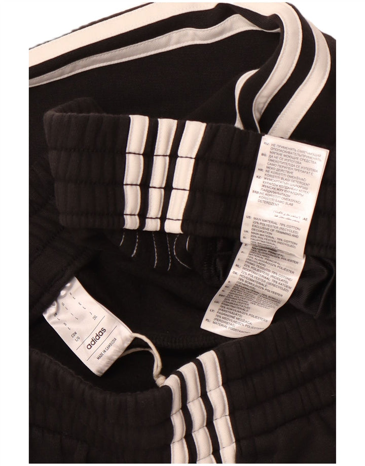 Adidas Hombre Pantalones De Chándal Joggers Grande Negro Algodón