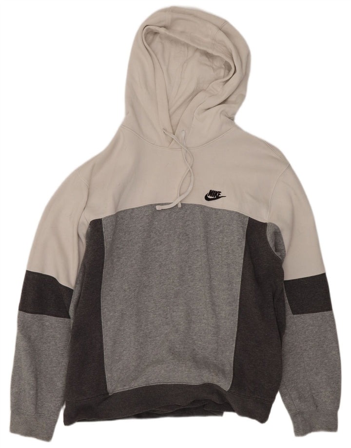 Nike Jersey con capucha para hombre, talla mediana, multicolor, de algodón con bloques de color
