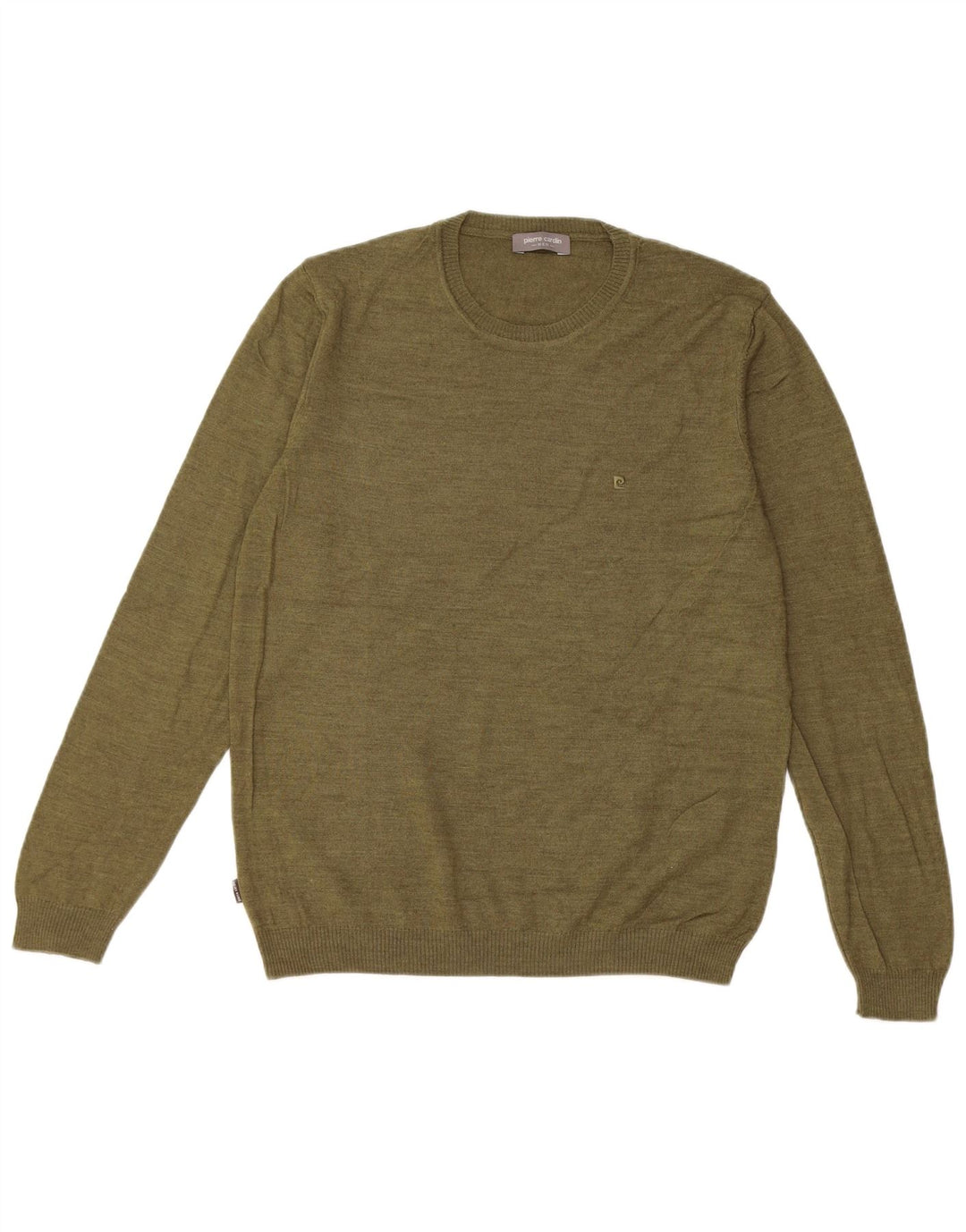 PIERRE CARDIN Jersey De Cuello Redondo Para Hombre De Lana Caqui Medio