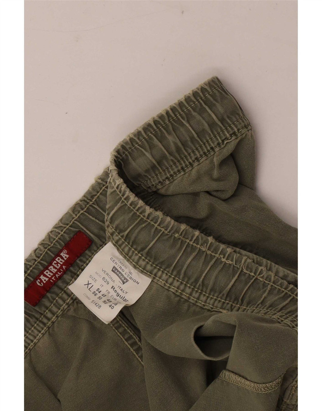 Carrera Pantalones cortos chinos regulares para hombre XL W38 Algodón caqui