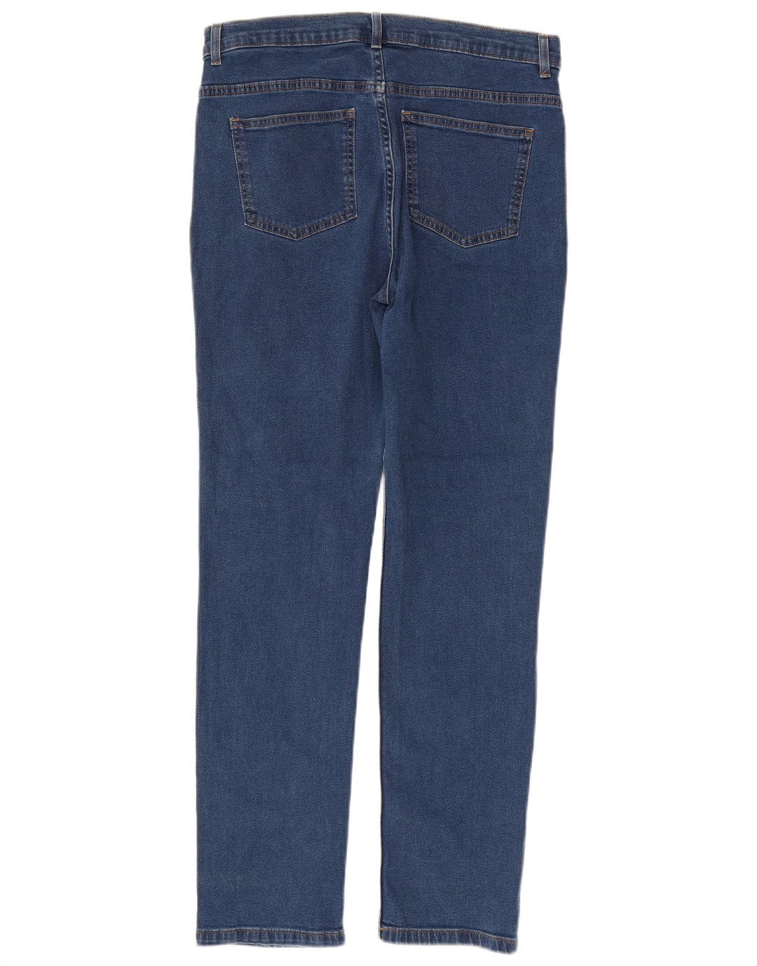 Marks & Spencer Vaqueros rectos para mujer UK 12 Medium W32 L30 Algodón azul