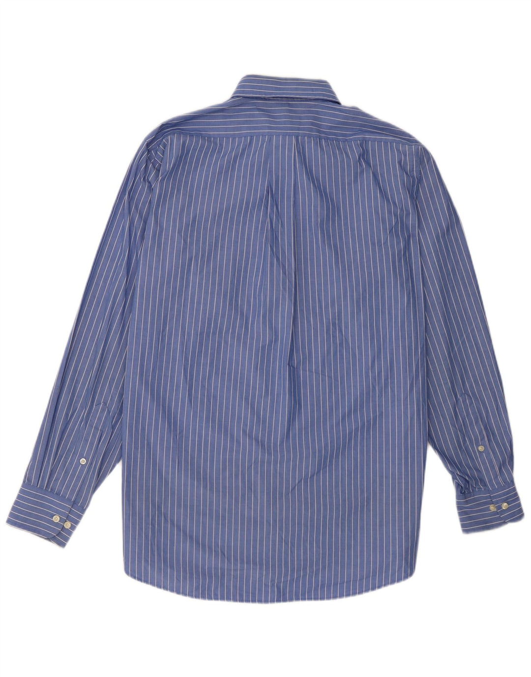 Chaps Camisa para hombre talla 15 1/2 algodón a rayas azul mediano